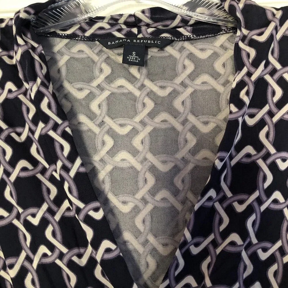 Banana Republic‎ Brown Silk Blend Chain Jersey Empire Dress Women’s Sm Business - Picture 4 of 7